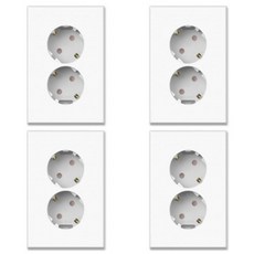 Ti1 접지 45도 2구 콘센트, 4개