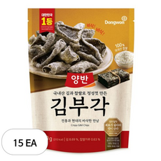 동원 양반 김치 김부각, 50g, 15개