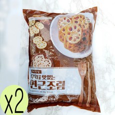 반찬단지 연근조림 업소용 양념연근, 2개, 4kg