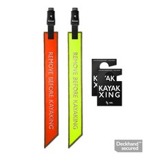 Gearlab Outdoors 獨木舟載運安全警示旗，鮮豔反光設計，輕量耐用，簡易安裝，提升水上活動安全, 二色套組, 1個