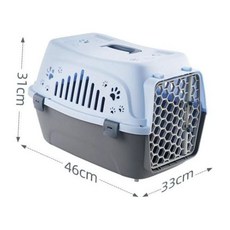 반려동물 휴대용 이동가방 애견 캐리어 여행용반려가방 외출용 케이지, 블루