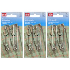 독일제 PRYM 고급 옷핀 대형옷핀 이불고정핀 퀼트핀 브로치핀 76mm, 실버, 6개