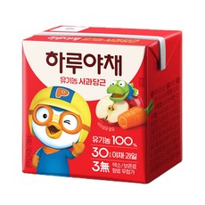뽀로로 하루야채 유기농 사과당근, 12개, 140ml