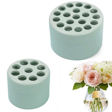 [루이/꽃꽂이] 스파이럴 꽃줄기 홀더 (대형+소형 화병 고정 세트), 그린, 2