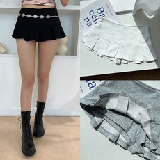 터치마이크로스커트 A 미니 플리츠 로우라이즈 팬츠 k#sg