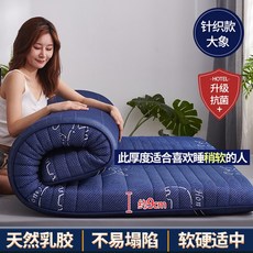 매트리스 폼 패드 스폰지 메모리 다다미 고탄력 기숙사 겨울 학생 싱글 더블 라텍스 쿠션, 180x200cm, 블루(두께 9cm)