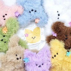 밍크 머리핀 모루인형 키링 만들기 DIY 키트 랜덤발송 군번줄 눈 코 포함 털 철사 공예 빠른출고 실내 데이트 아이템 부자재 포함 친구와 함께, 1개