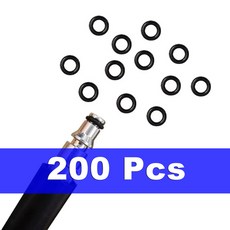 고압 물총 청소 콘센트 O-링 고무 링 검은 세차 기계 액세서리 자동차 미용, 05 200 Pcs