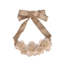 레드(V) 플로럴 리본 네크리스