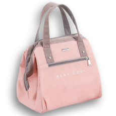 아이템픽 모던 클래식 보온 보냉 런치백, 딥 핑크