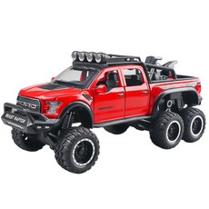 마이카 다이캐스트 합금 1:24 포드 랩터 F150 모델 자동차 모형 피규어 장식, 1개, 1.레드