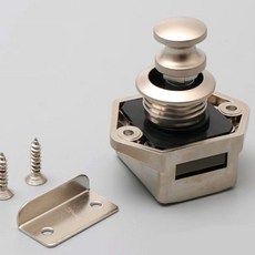 펄니켈카라반푸쉬락 원터치캠핑카서랍잠금장치 버튼식가구손잡이도어락 20mm