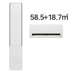 LG 휘센 뷰3 투인원에어컨 1등급 18평+6평 인버터 절전형 가정용 / 리모컨포함/ 가정용에어컨, 일반배관형, FQ18FV3EE2