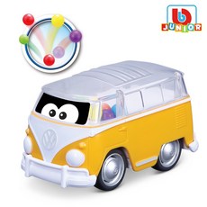 비비주니어 팝핀버스 폭스바겐 삼바 버스 풀백장난감, 옐로우, 1개