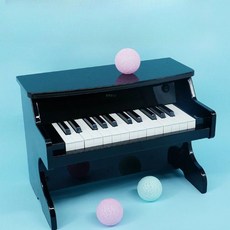 미니원목피아노 25키 37키 선물 월넛 악기 놀이 교구 소형 건반, B. 25키 광택 - 검정, 1개