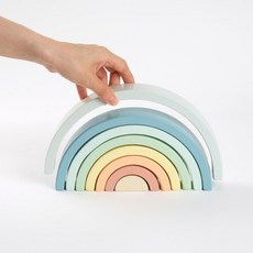 kb 투키토이 블럭교구 원목 다양한 모양 무지개 반원형 (313)