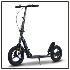 성인킥보드 수동 광폭휠 브레이크 키즈 표준 스포츠 일체형 어른 성인 두발 마그네슘, 1개, I. 8세대 흑색(일체)