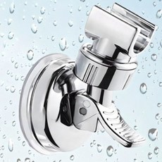 무타공 흡착식 샤워기 홀더 만능 샤워기홀더 각도조절 샤워기거치대 자유손 샤워기헤드걸이 흡착식 샤워기걸이, 흡착 샤워기홀더