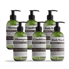 27리빙 알뜰살뜰 욕실 디스펜서 공병 500ml 방수스티커 포함, 카키, 6개