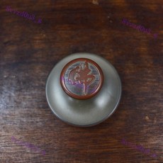 坭興陶茶壺底墊蓋置蓋託底座杯託 家用蓋碗蓋託茶蓋託, 1個, 佛字蓋置高度約4厘米