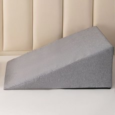 床頭護腰靠背枕，老人斜坡墊記憶棉床上三角靠墊護腰餵奶多功能斜躺體位墊, 三角大斜坡墊【灰色】