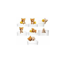 拉拉熊/懶懶熊/懶妹/小雞 公仔杯緣子系列, 詳見包裝, 棕色, 8個