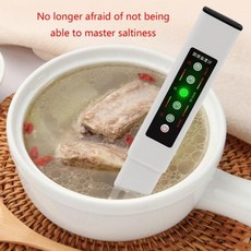 염도측정기 염도계 펜 타입 LED 식도 휴대용 가정용 전자 식품 염도 수프 바닷물 분석 감지기, 1개