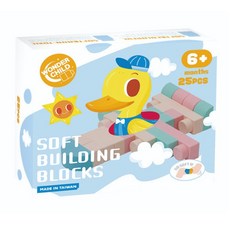 台灣 Wonder Child 馬卡龍軟積木-25PCS(附積木收納袋), 1個