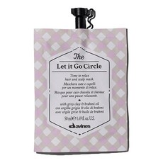 Davines The Let It Go Circle 릴랙싱 두피 및 헤어 마스크 - 브라민 오일 & 스위트 오렌지로 스트레스 해소 무중력 수분 공급 500ml(1.69온스)