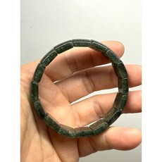 天然綠髮晶手排 多絲12mm 內徑18公分