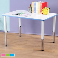 C&B 創意小天才小童遊戲成長桌 90x60公分 高度九段可調 安全圓角設計 多色邊緣選擇, 粉綠色,一張桌子