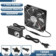 TEUCER 12cm 대용량 3000 RPM Btc 마이닝 머신 워크스테이션 캐비닛 서버 케이스 냉각 시스템 팬 키트, [03] 6 FAN 1, [01] 없음 RGB, 01 6 FAN 1, 08 6 FAN 1_01 EU Plug