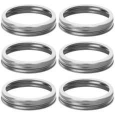 넓은 입구 메이슨 통조림 링 30개 8.4cm(3.4인치) 86mm 병 교체 금속 링 녹 방지 나사 밴드 주석 도금 금속 밴드 메이슨 통조림 병 보관용 실버(30), 10