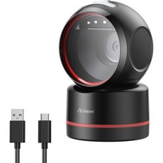 바코드 스캐너 리더기 T27H 전방향 자동 감지 데스크탑 USB 손이 자유로운 조절 가능한 각도 1D/2D QR 코드 플러그 앤 플레이 유선 POS 도서관 및 재고용, 바코드 스캐너 리더기 T27H 전방향 자동 감지 데스크