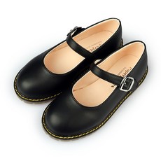 paperplaneskids 女童縫線造型皮鞋