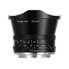 TTArtisan 7.5mm f2 C Fisheye X 마운트 후지 필름 X 블랙 렌즈 명장 광학 2년 보증, 1개