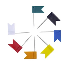 100 개/몫 플래그 모양 긴 핀 압정 컬러 코르크 보드지도 홈 오피스 벽 엄지 압정 장식 도구에 대 한 압정, 01 mixed color