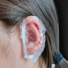 미용실 샤워 염색용 위생커버 일회용 귀보호 커버 PET 방수 귀마개 100매입, 100개
