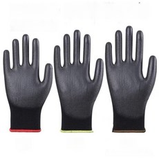 黑膠止滑透氣工作手套 – 輕薄透氣、防滑耐磨、電子搬運適用 (大/中/小/特大), S, 1個