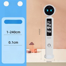스마트 적외선 키재기 키측정 날씨 온도 키재는 줄자 키재기판 스티커 자, 프리미엄 음성 적외선 앉아서 자세 알림 건강 관리 충전