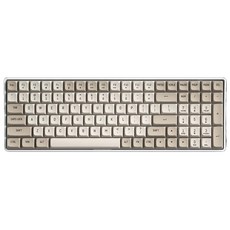 darkFlash GD100 奶油色雙模無線機械鍵盤，PBT鍵帽，全鍵無衝，熱插拔, 奶油色, 黃軸