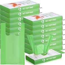 Honoson 1200 손잡이가 달린 개똥 봉투 포함 일회용 반려동물 모든 스쿱 냄새 조절 및 누수 방지 기능