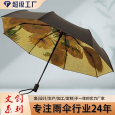 哆哆購 手動雨傘 中國風文創 向日葵古典傘 古畫傘 禮品傘 定製logo