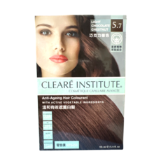 CLEARÉ INSTITUTE 抗衰老 5.7 染髮劑 溫和遮蓋白髮, 巧克棕色, 1個
