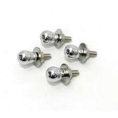 圓夢工廠 鋁合金 車牌螺絲 造型螺絲 金屬鍍鉻 每組4入 機車 汽車 貨車 可裝 多款色系 台灣製造 現貨可出 自用送禮, 銀色1組4顆, 1個