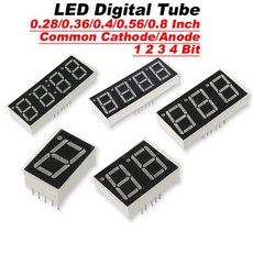 LED 디지털 튜브 0.28 0.36 0.4 0.56 0.8 인치 공통 음극 양극 1 2 3 4 비트 10 세그먼트 디지털 바 차트, 1개, 06 3Bit 0.4 Anode