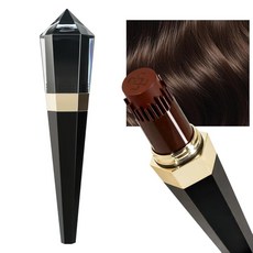 회색 커버용 헤어 염색 빗 즉각적인 천연 헤어라인 및 수염 충전재 2-in-1 루트 터치 업 컬러 스틱 방수 얼룩 땀 방지 남성 및 여성용 휴대용 빠른 수정 (다크, 다크 브라운