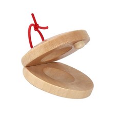 우드캐스터네츠 유아용 악기 수업 도구 유치원악기, 1개, 혼합컬러