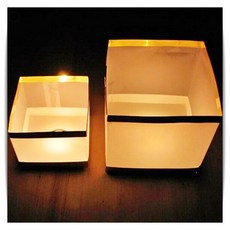 소원유등 사각 촛불 포함 물에띄는 유등 연등 행사 장식, 대15x15cm 100개