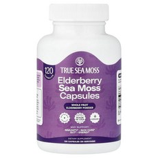 행복하고 건강하게 True Sea Moss 엘더베리 바다 이끼 캡슐 120정 백년회로하세요, TrueSeaMoss엘더베리바다이끼캡슐120정, 1개